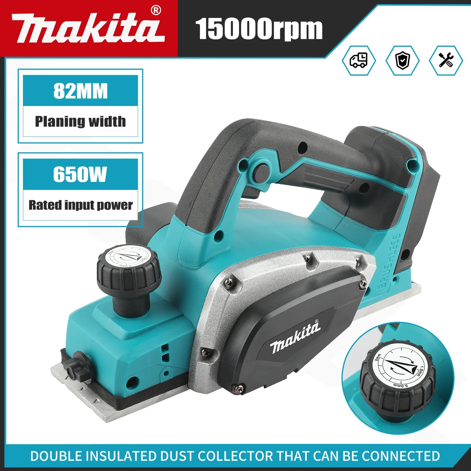 DKP180 Brushless Cordless Elec - Planer Handheld Electric 评论和价格